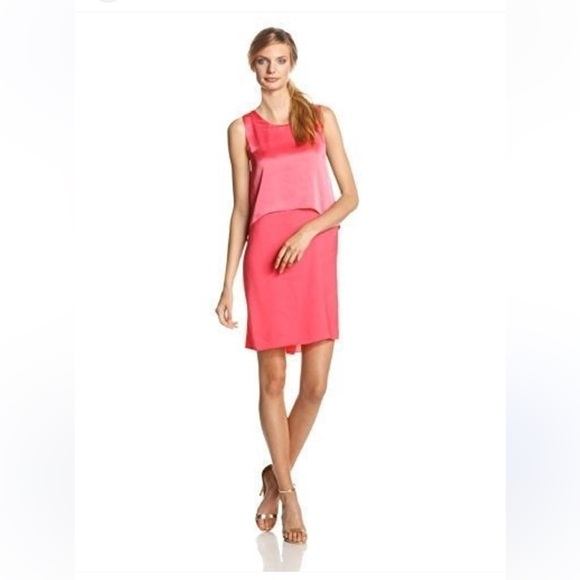 Kenneth Cole New York Pink Ruffle Mini Dress Size 2 - Picture 1 of 11
